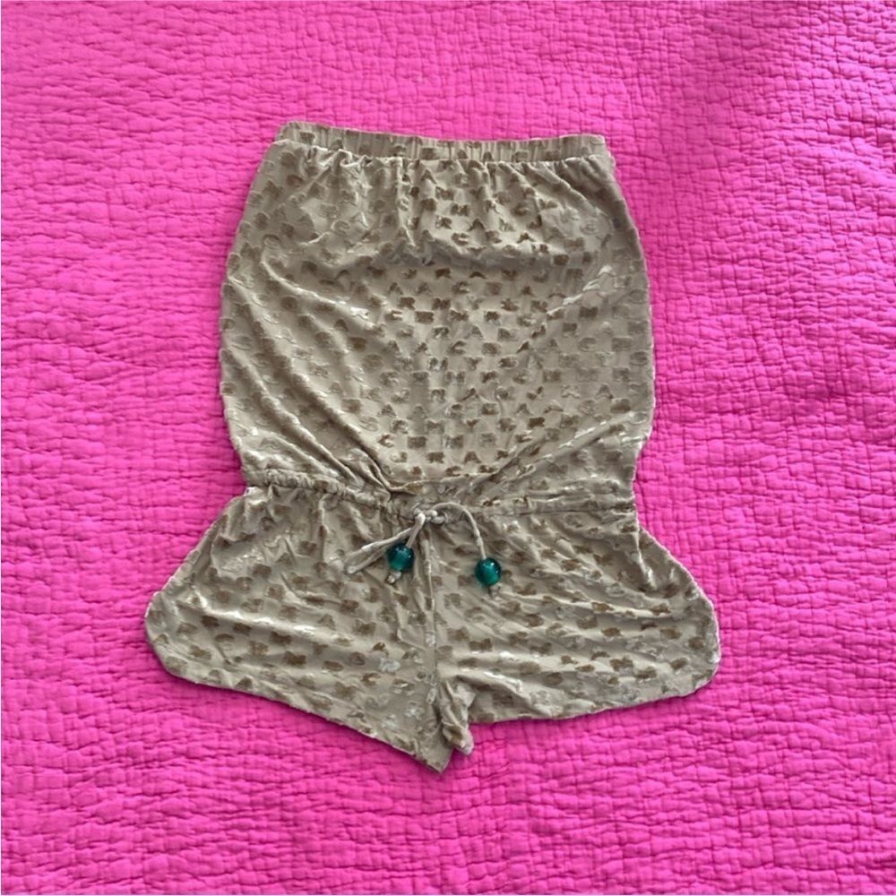 Marc By Marc Jacobs Beige and Green Textured Romper, S